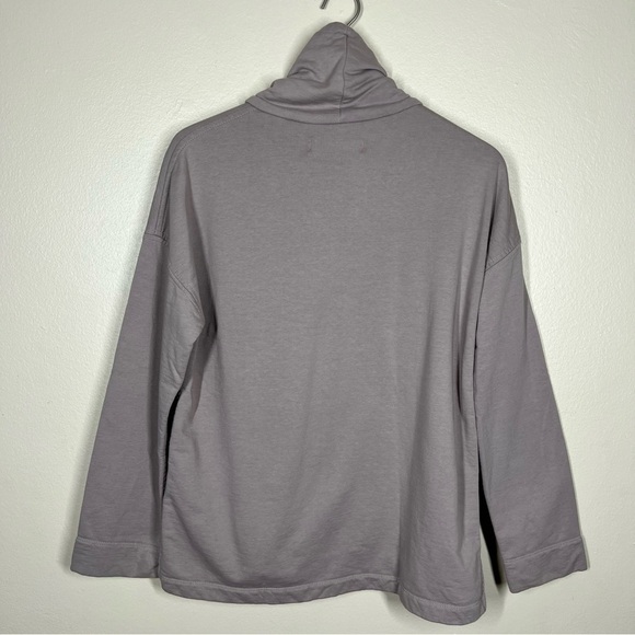 M.M.Lafleur The Harris Funnel Neck Sweatshirt Fine Terry Smoky Taupe Size Small - Picture 5 of 10